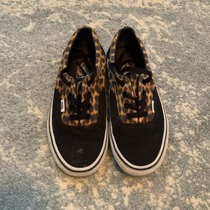 Black and Cheetah Vans